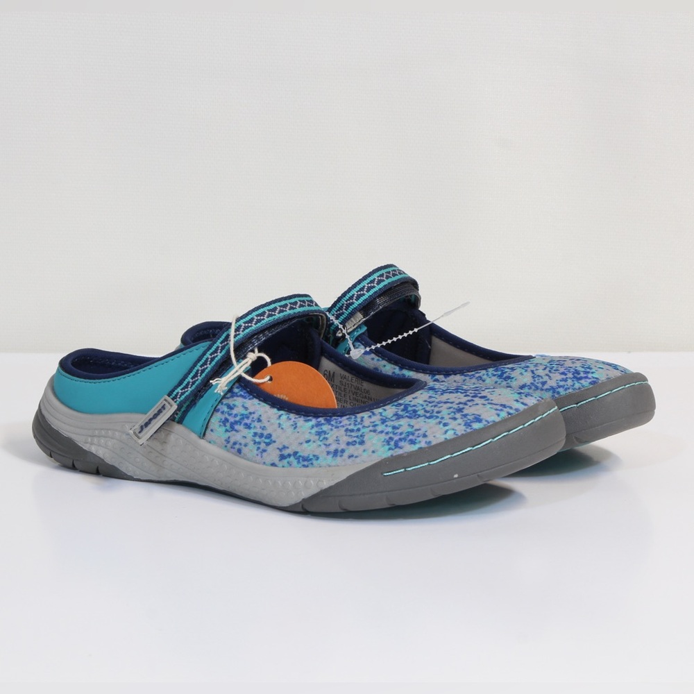 JSport by Jambu Women's Valerie Blue Vegan Memory Foam Slip-On Sneakers NWT